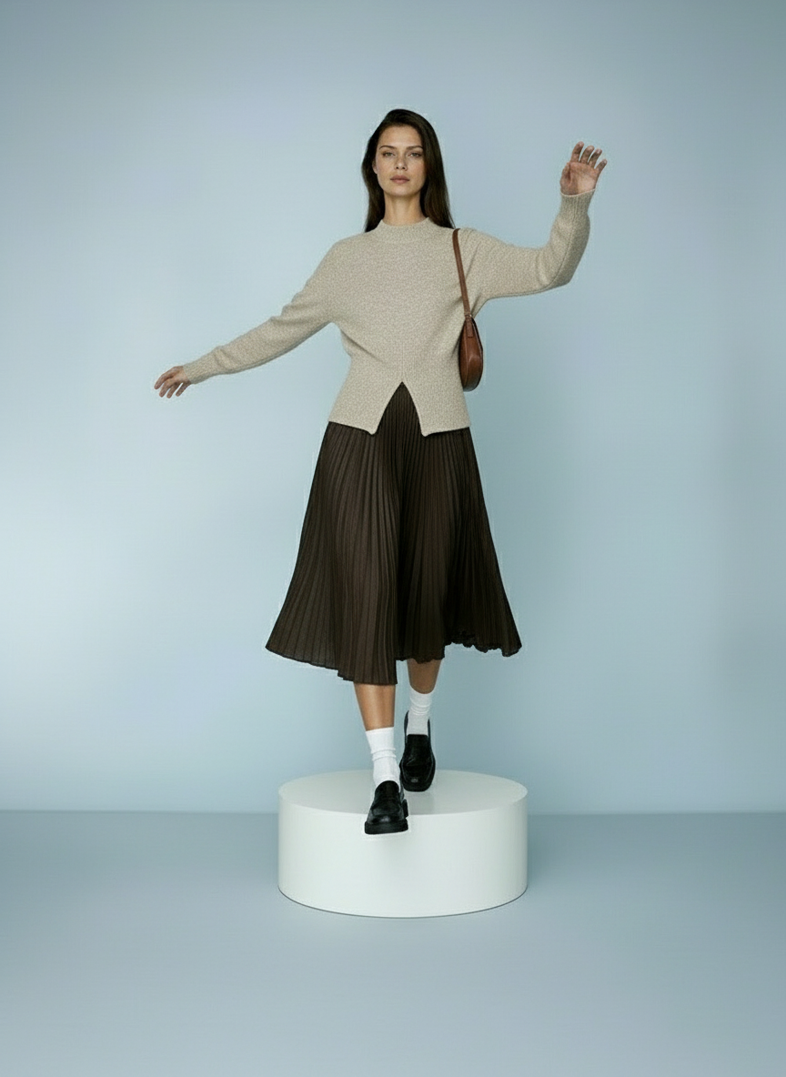 Zachte gebreide trui