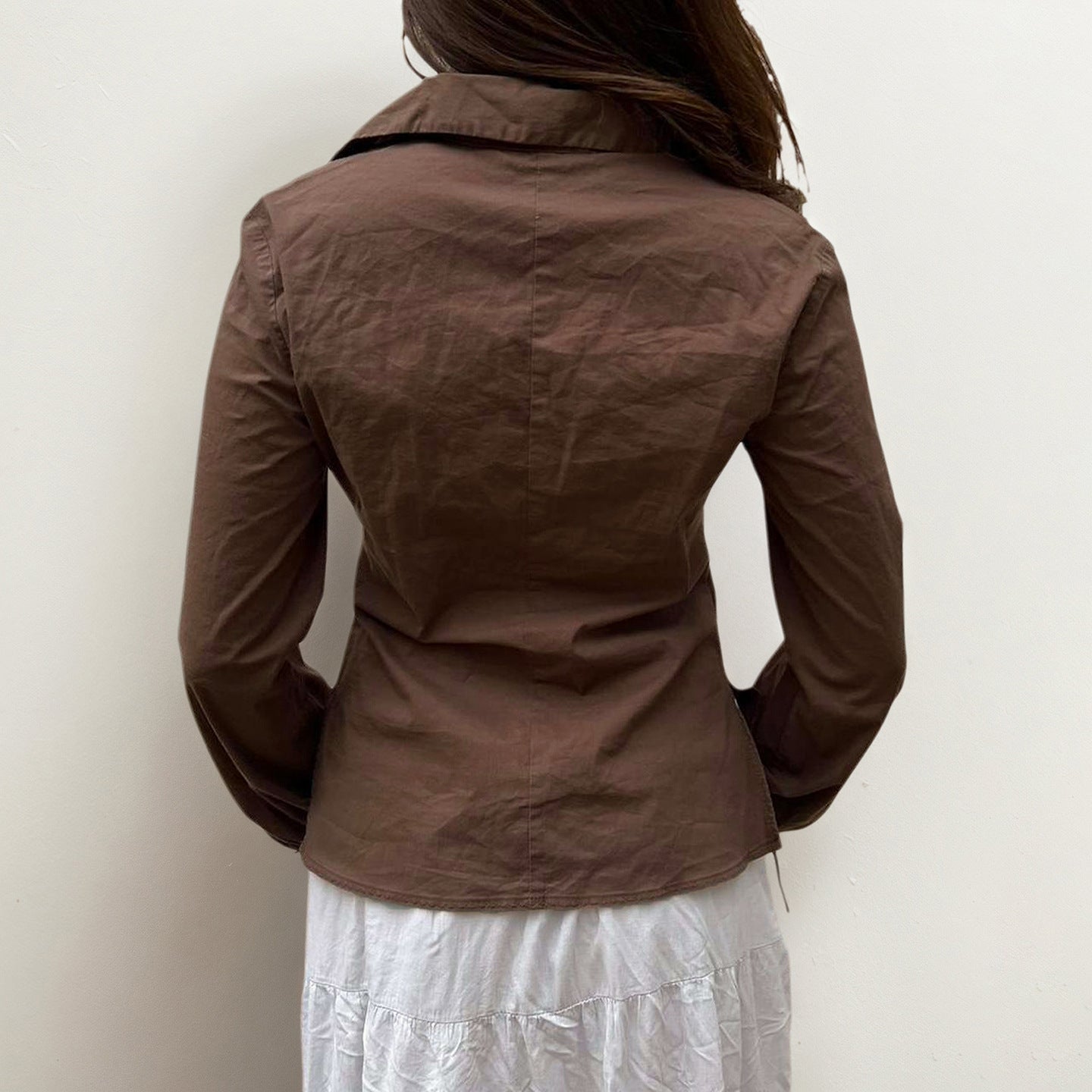 Stijlvolle minimalistische casual top met lange mouwen voor dames