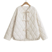 Modieuze katoenen jas in Europese en Amerikaanse stijl voor vrouwen met een hartvormig patroon