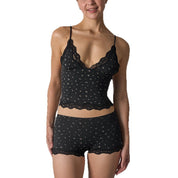 Lichtgewicht Kanten Driehoekige Hemd En Slip Set Met Delicate Rand