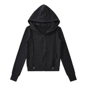 Fleece-Lined Zip Hoodie met Drawstring