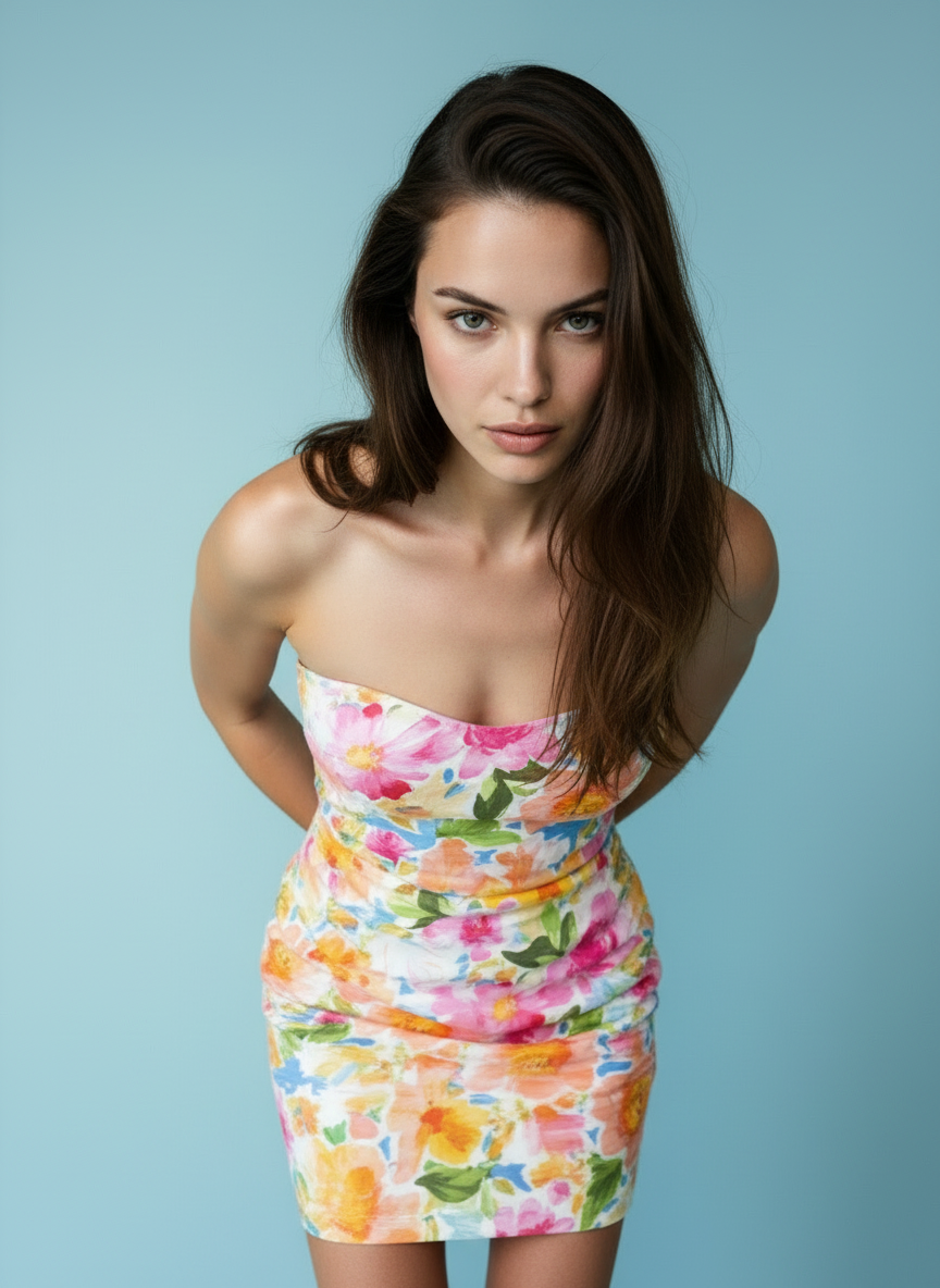 Minirok met figuurknuffelende buis