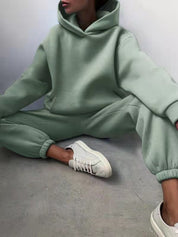 Casual Hooded Sweater Two-Piece Set – Dames Lounge & Tracksuit