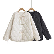 Modieuze katoenen jas in Europese en Amerikaanse stijl voor vrouwen met een hartvormig patroon