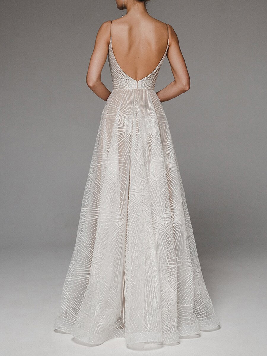 Lente en zomer sexy sling geborduurde mouwloze jurk