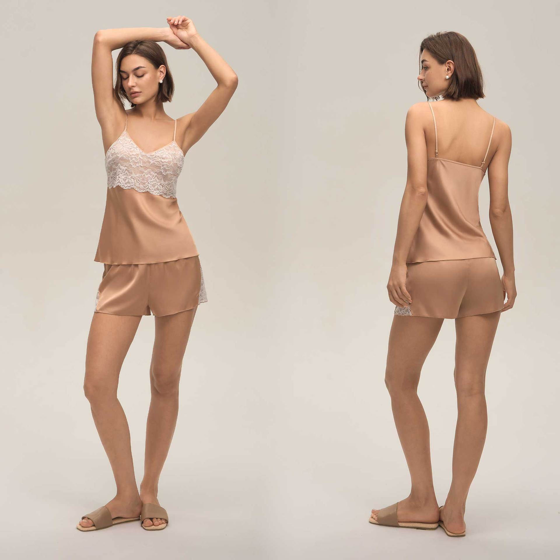 Kanten Camisole Shorts Dames Loungewear Casual Set