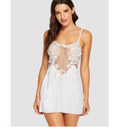 Lace See-Through Camisole Nightdress met Zachte Glans