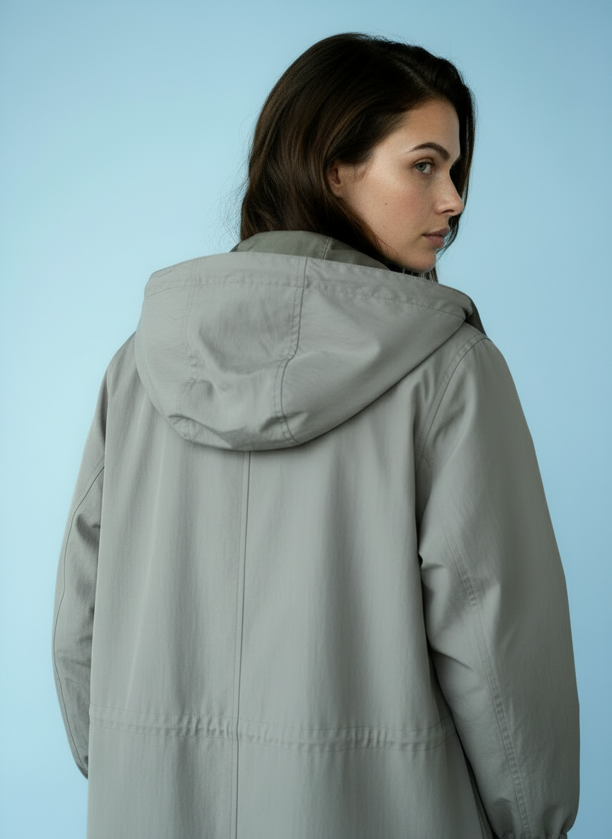 Dames Waterdichte Regen Trenchcoat met Capuchon – Tussenjas voor Lente en Herfst