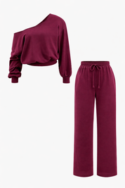 Tweedelige Comfy Set Dames - Trendy Top en Broek