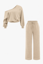 Tweedelige Comfy Set Dames - Trendy Top en Broek