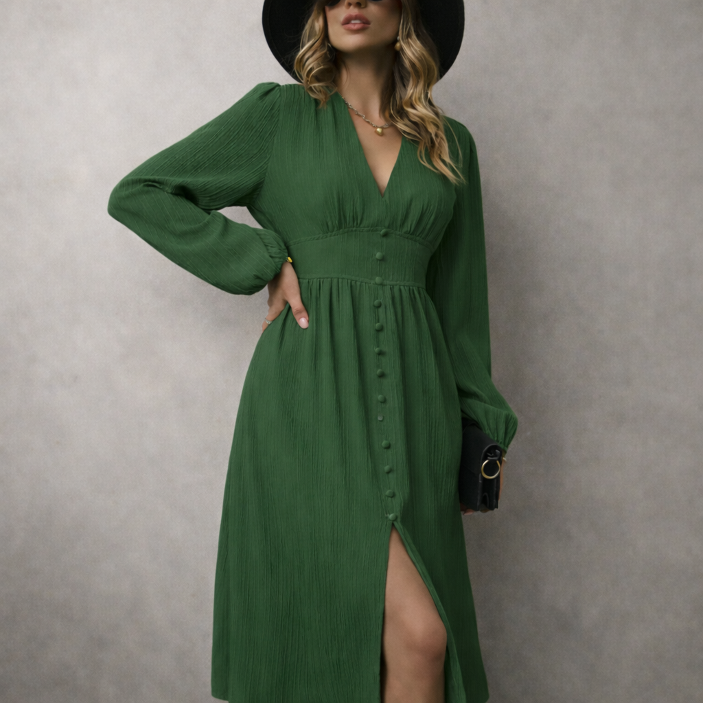 Vintage-Chique Maxi Jurk