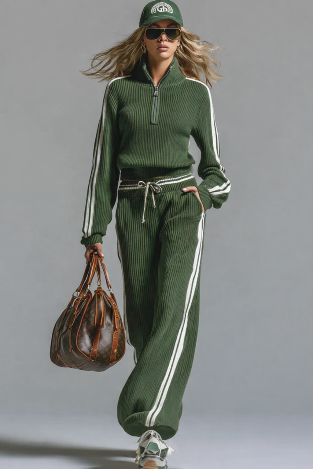 Retro Co-ord Dames Pak - Stijlvol Groen met Comfortabele Pasvorm