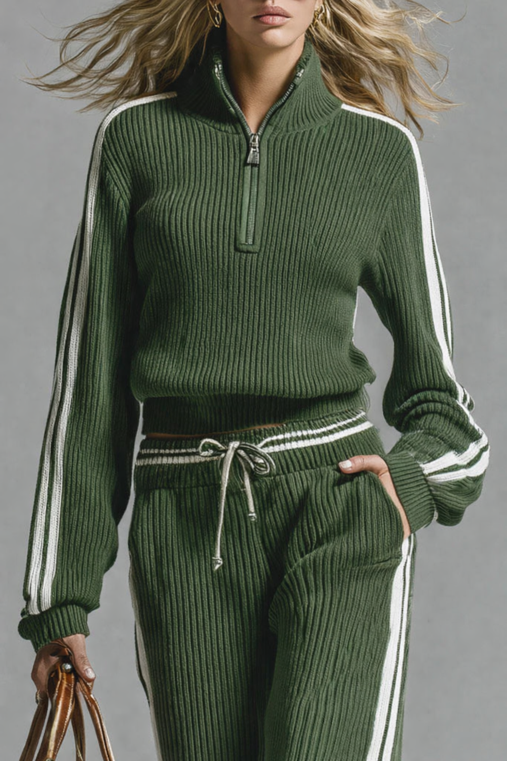 Retro Co-ord Dames Pak - Stijlvol Groen met Comfortabele Pasvorm