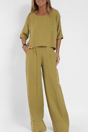 Tweedelig Katoen-Linnen Pak voor Dames