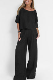 Tweedelig Katoen-Linnen Pak voor Dames