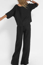 Tweedelig Katoen-Linnen Pak voor Dames