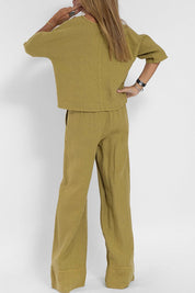 Tweedelig Katoen-Linnen Pak voor Dames