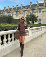 Trendy Tweedelige Set met Jasje en Rok