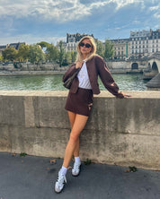 Trendy Tweedelige Set met Jasje en Rok