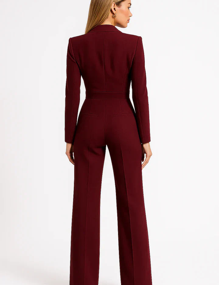 Mireille_Duval_Luxe_Blazer_Jumpsuit_met_V-hals_en_Wide-leg_Pasvorm_achter.webp