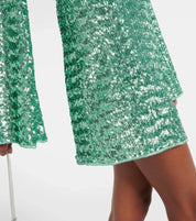 Glitter Mini Jurk - V-hals & Wijde Mouwen