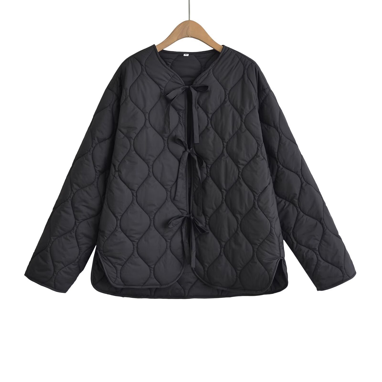 Modieuze katoenen jas in Europese en Amerikaanse stijl voor vrouwen met een hartvormig patroon