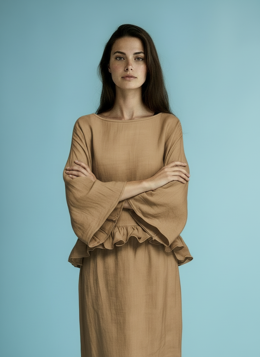 Minimalistische Blouse- en Maxi Rok Set voor Dames