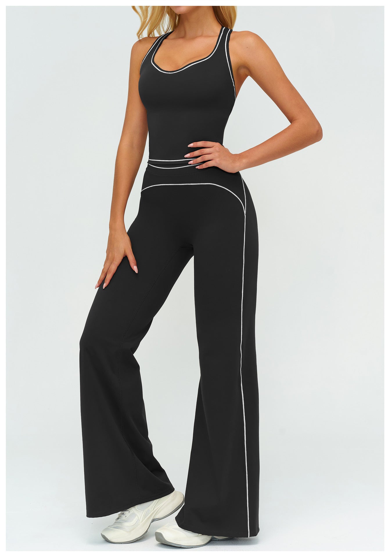 Yogaset voor dames met schouderbanden Premium ontwerp