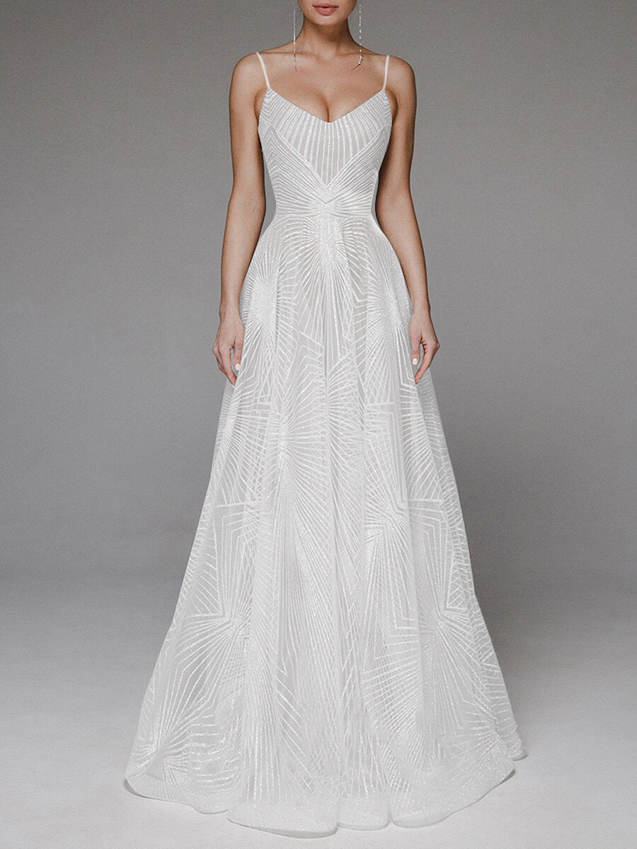 Lente en zomer sexy sling geborduurde mouwloze jurk