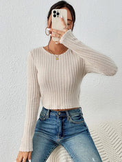 HerfstWinter Casual Slim-fit Effen kleur Trui met ronde hals