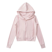 Fleece-Lined Zip Hoodie met Drawstring
