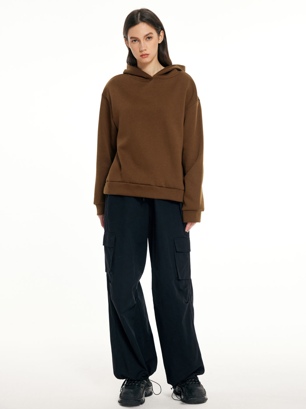 Letters Print Casual losse trui met lange mouwen en capuchon