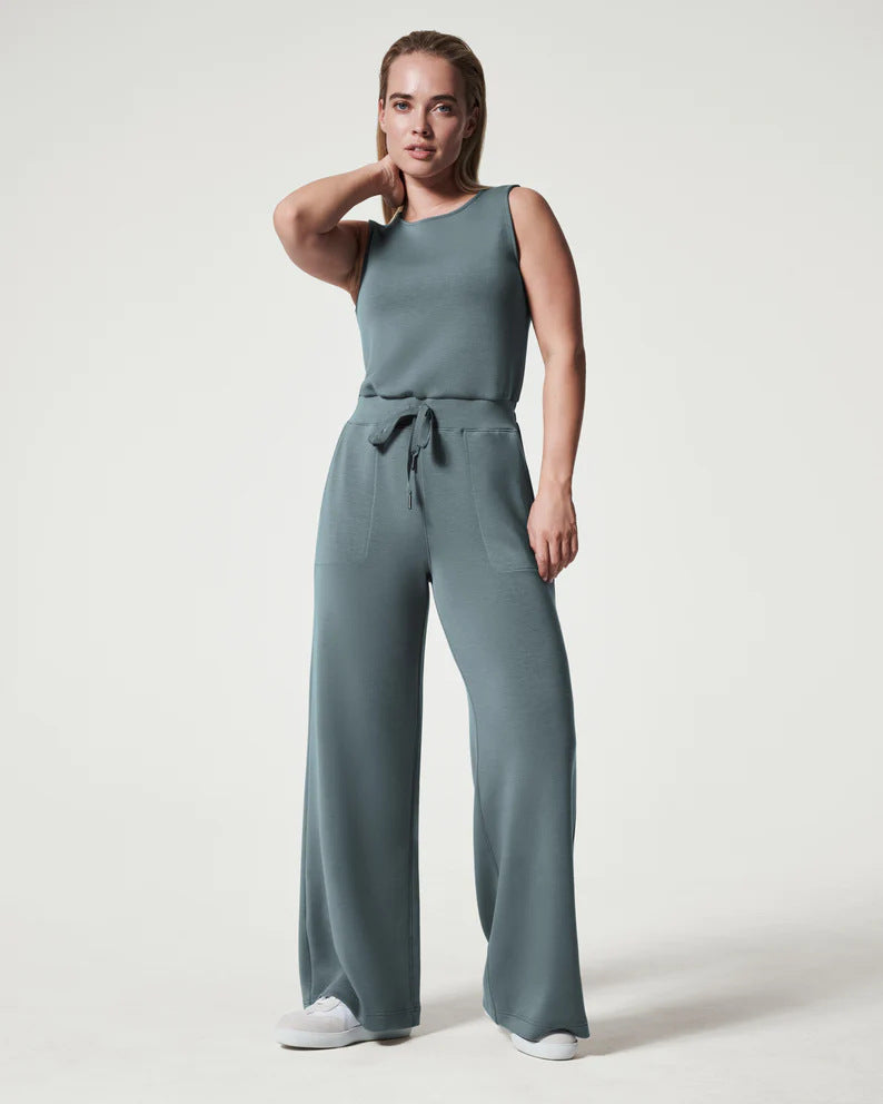 Modieuze jumpsuit met vetersluiting voor dames