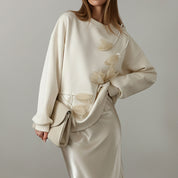 Stijlvolle en minimalistische hoodie met lange mouwen voor dames