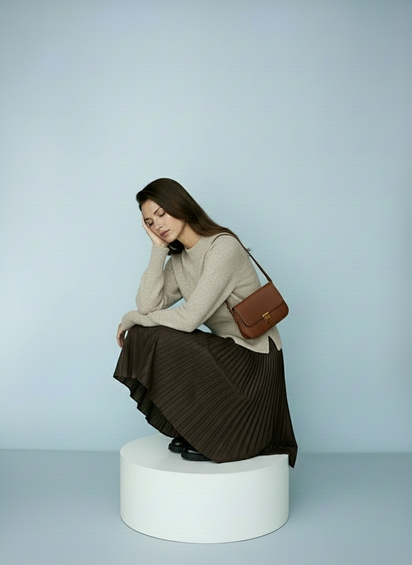 Zachte gebreide trui