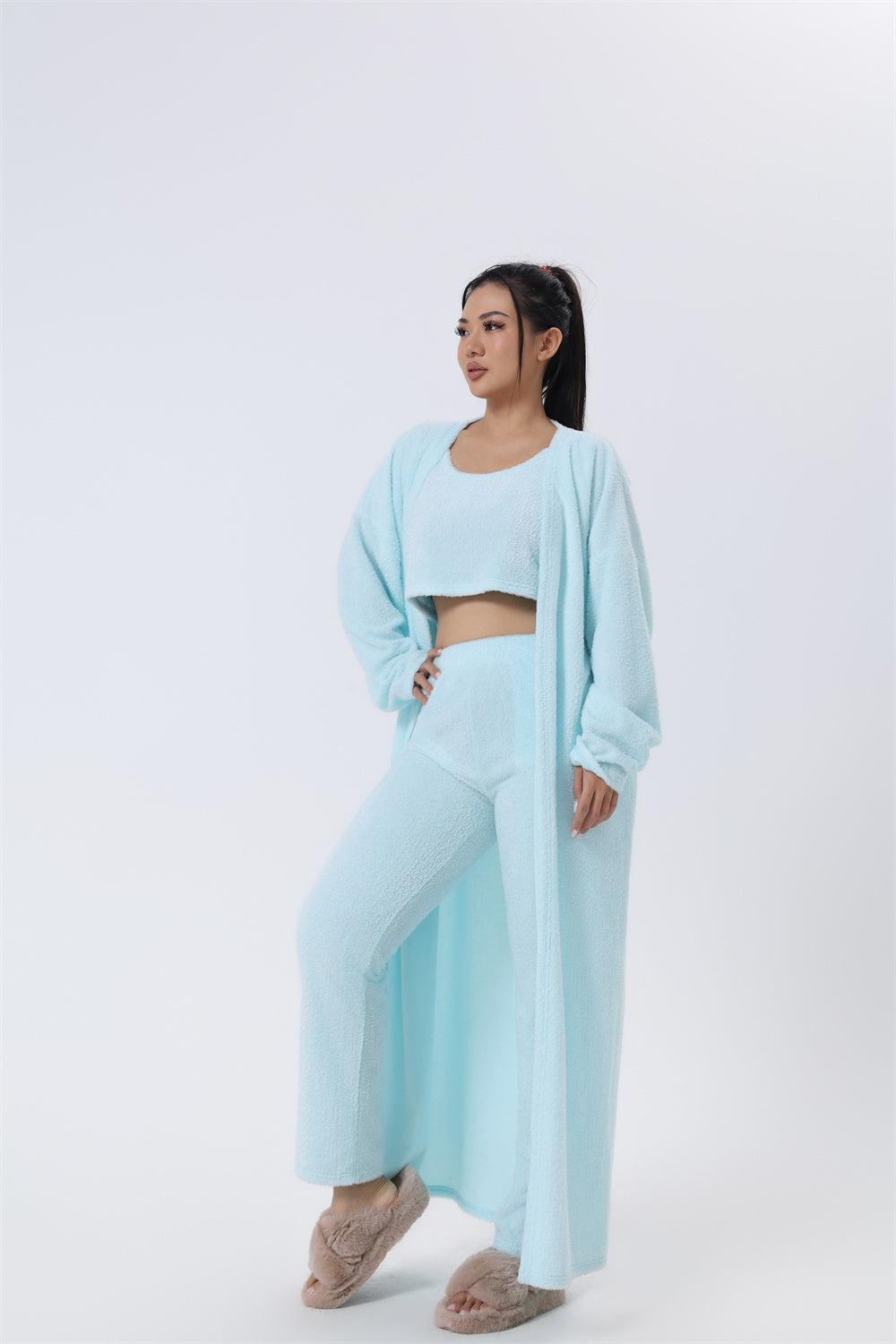 Cozy 3-Piece Pajama Lounge Set – Warm & Zacht Loungewear Set