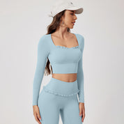 Sneldrogende Yoga- En Hardlooptrainingsset Met Lange Mouwen