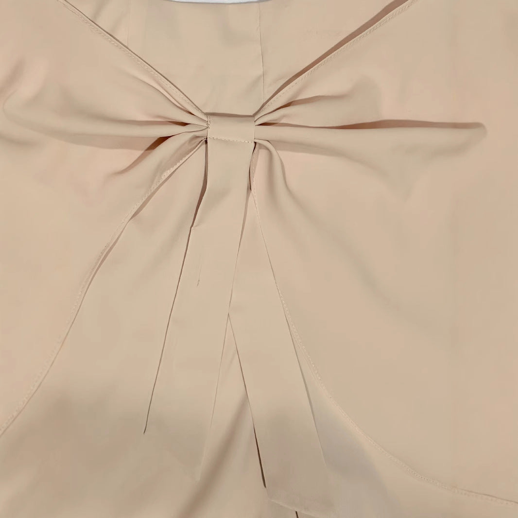 High-waist Strik Shorts met Overslagdetail