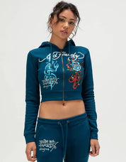 Trendy Uitlopende Broek Met Een Bedrukt Ontwerp