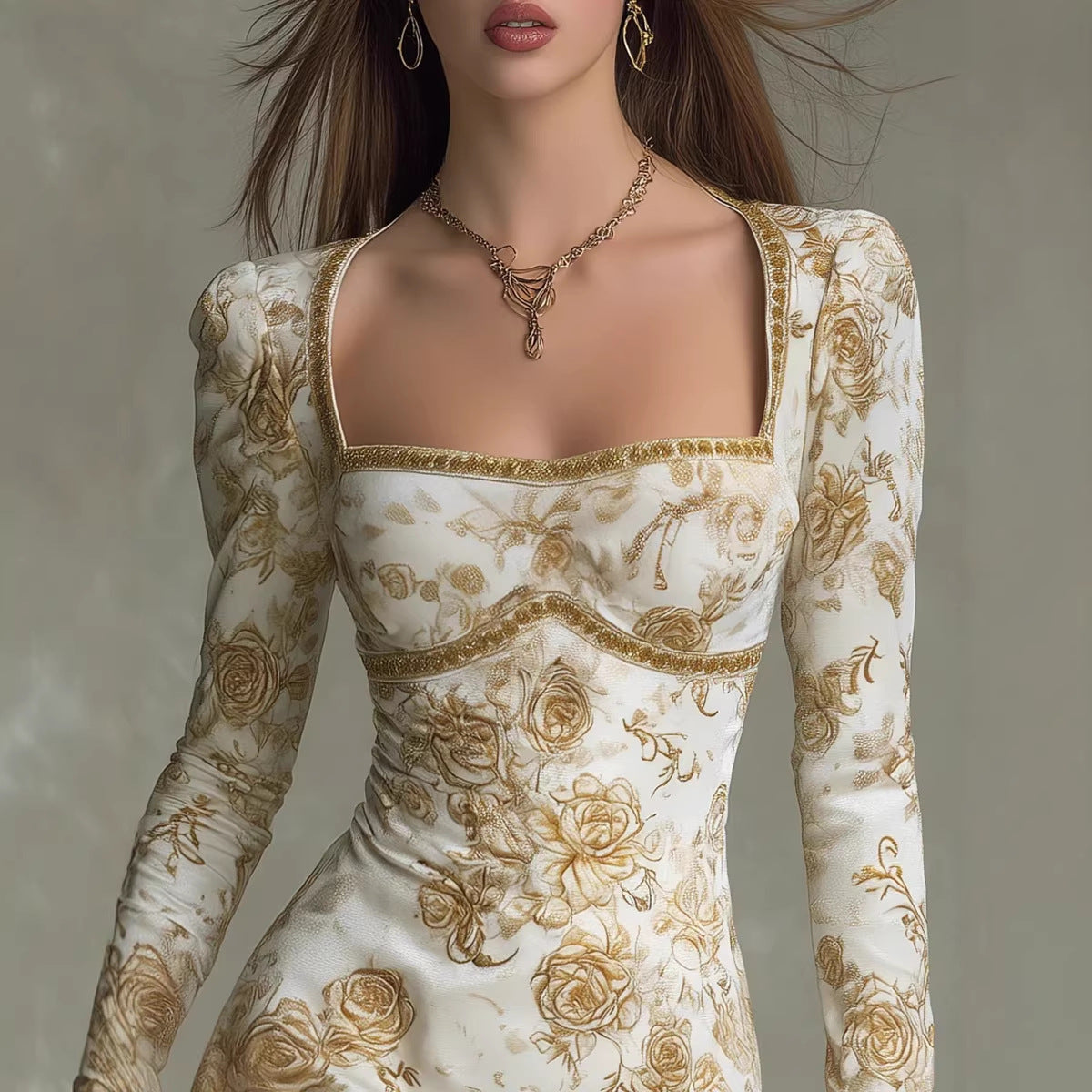 Bloemen jurk met open rug