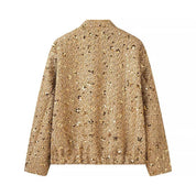 Sequin Tweed Jacket met Luxe Glinsterende Afwerking