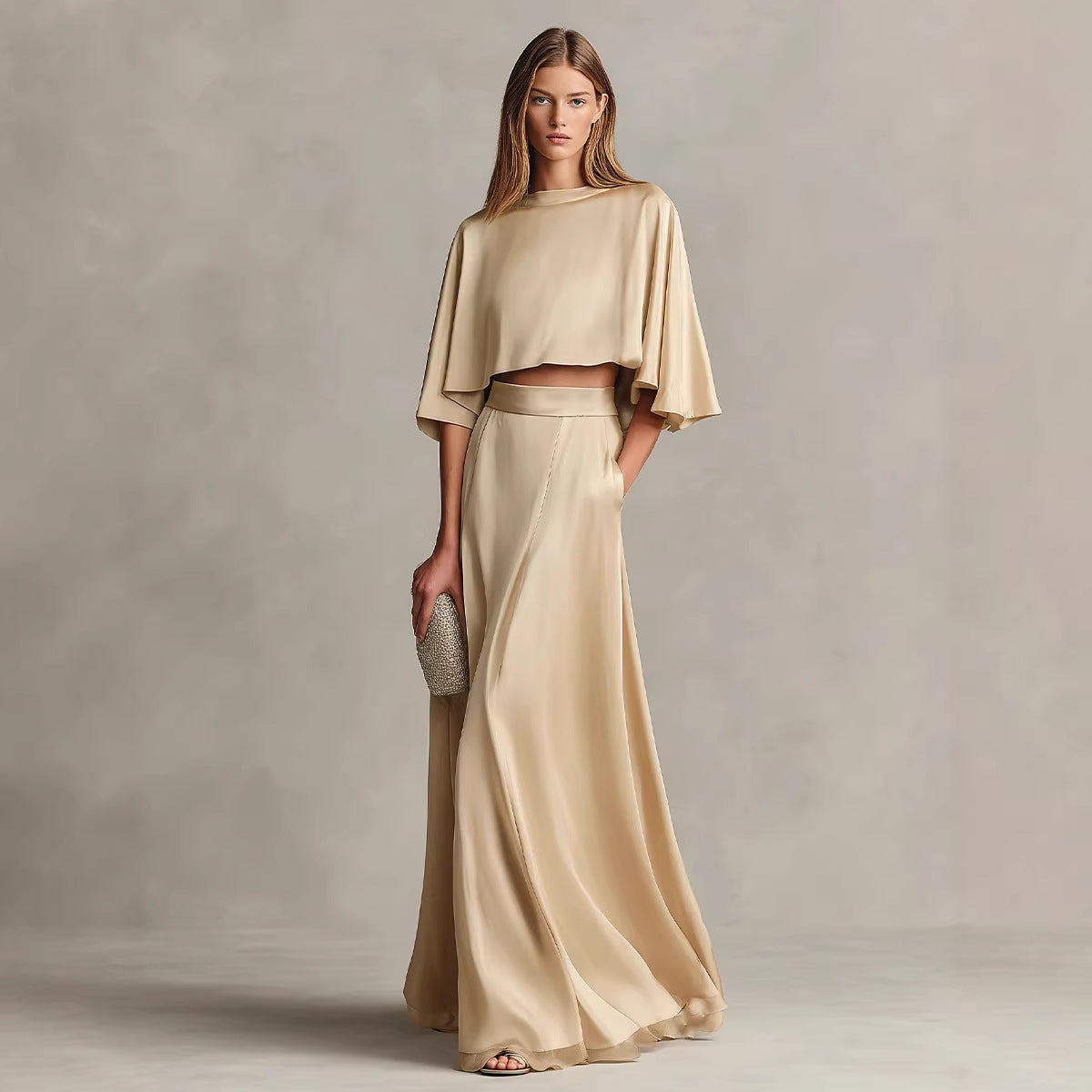 Minimalistische Satijnen Dames Set – Relaxed Fit & Elegante Flow