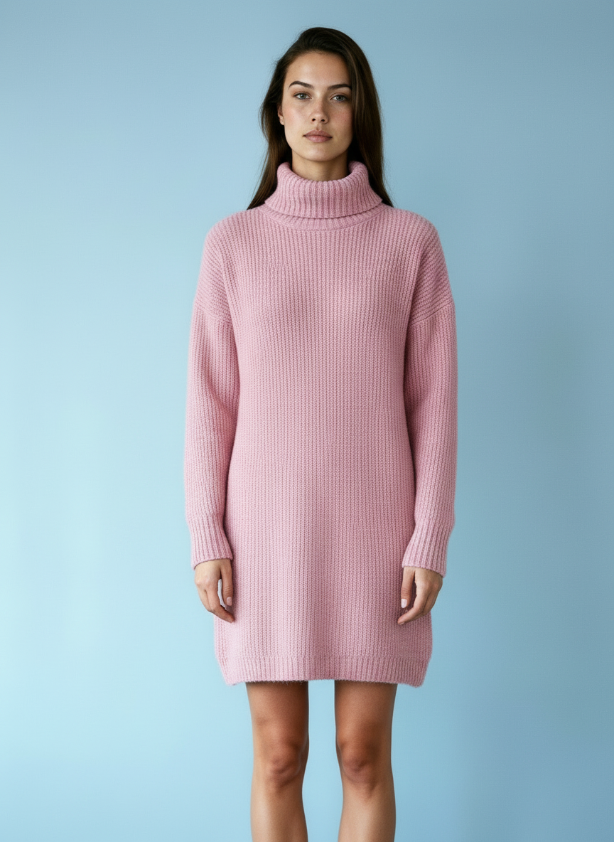 Coltrui Sweaterjurk – Zachte Gebreide Winterjurk met Taille-Detail
