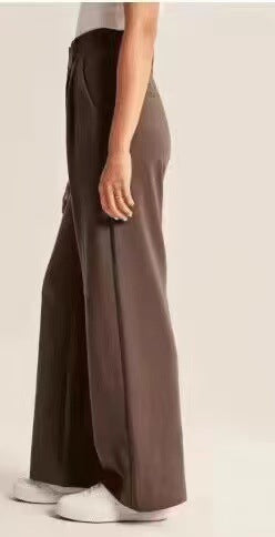 Commuter Drapey Slankbroek met hoge taille en wijde pijpen en zakken