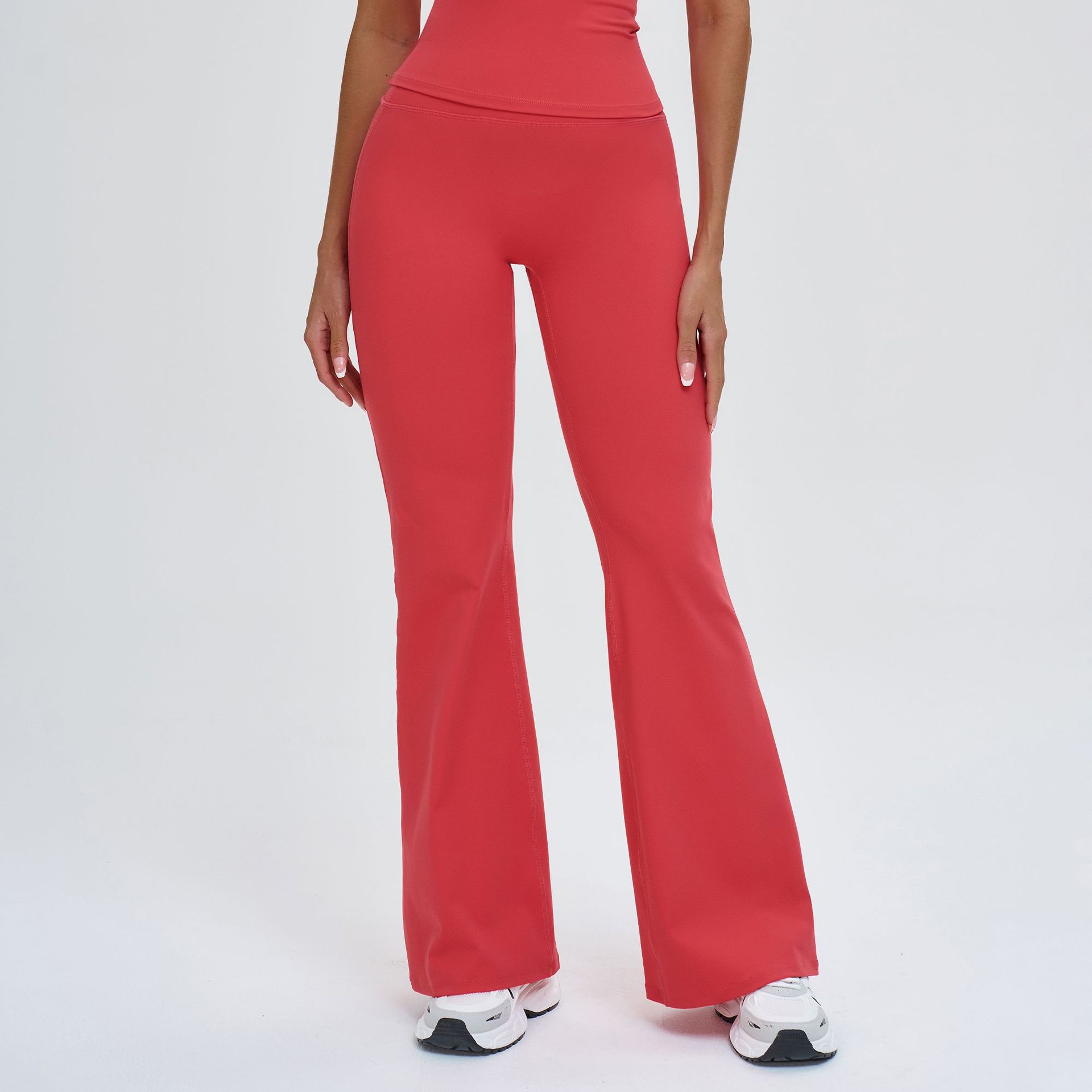 High-Waist Flared Sport Pants met Slankmakend Effect