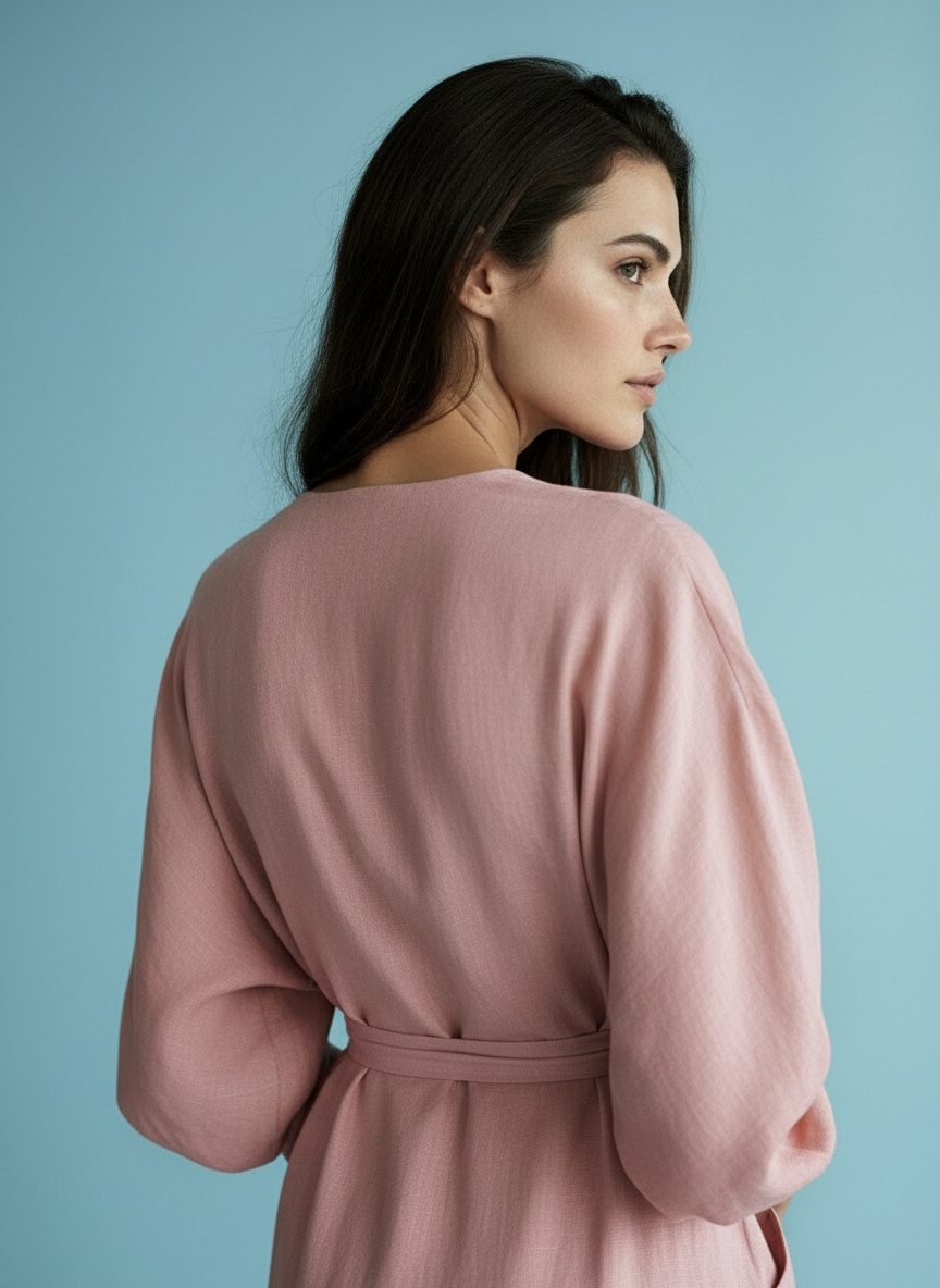 Dames V-hals Maxi Jurk met Tailleaccent