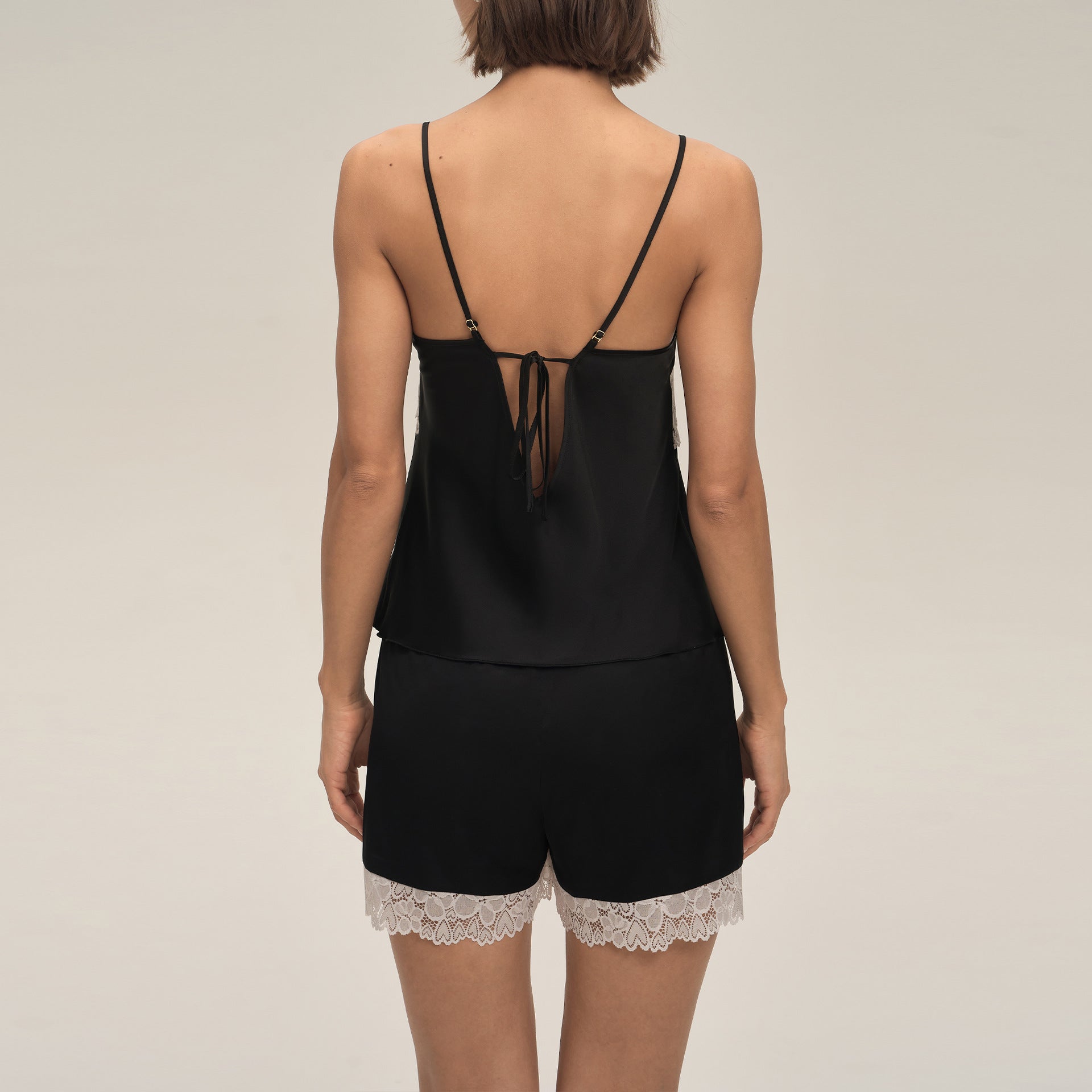 Dames tweedelige bretel shorts pyjama set zomer loungewear set