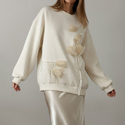 Stijlvolle en minimalistische hoodie met lange mouwen voor dames