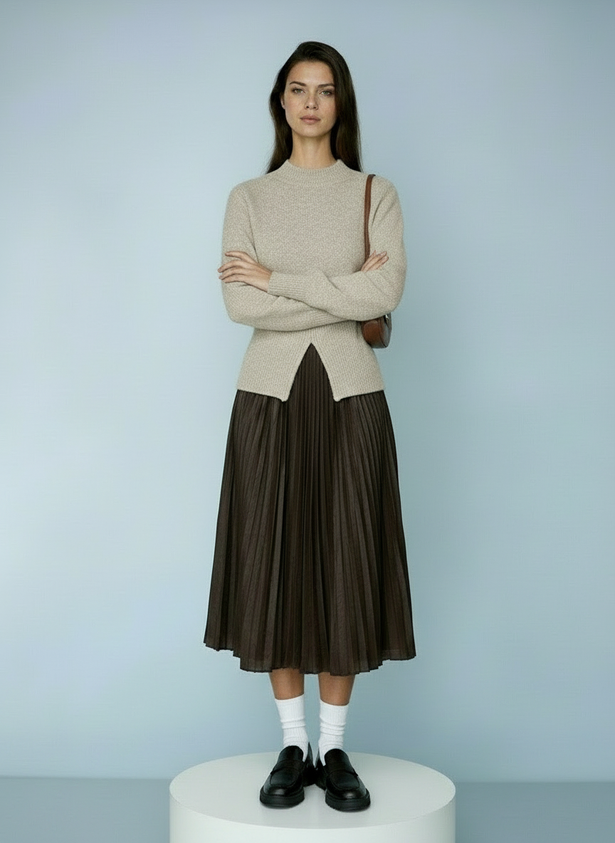 Zachte gebreide trui