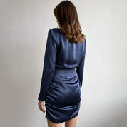 Elegante Franse Jurk Met Lange Mouwen Voor Dames